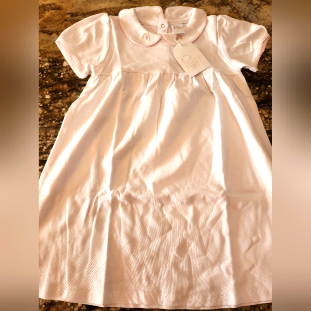 White and Pink Kids dress, pima